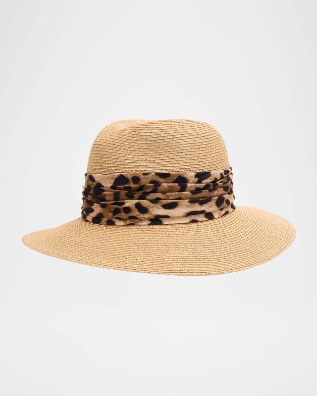 Courtney Woven Paper Fedora